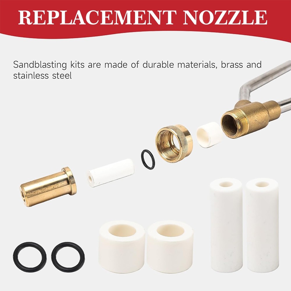 Pressure Washer Sandblasting Kit 5000 PSI Wet Abrasive Sandblaster Attachment wi