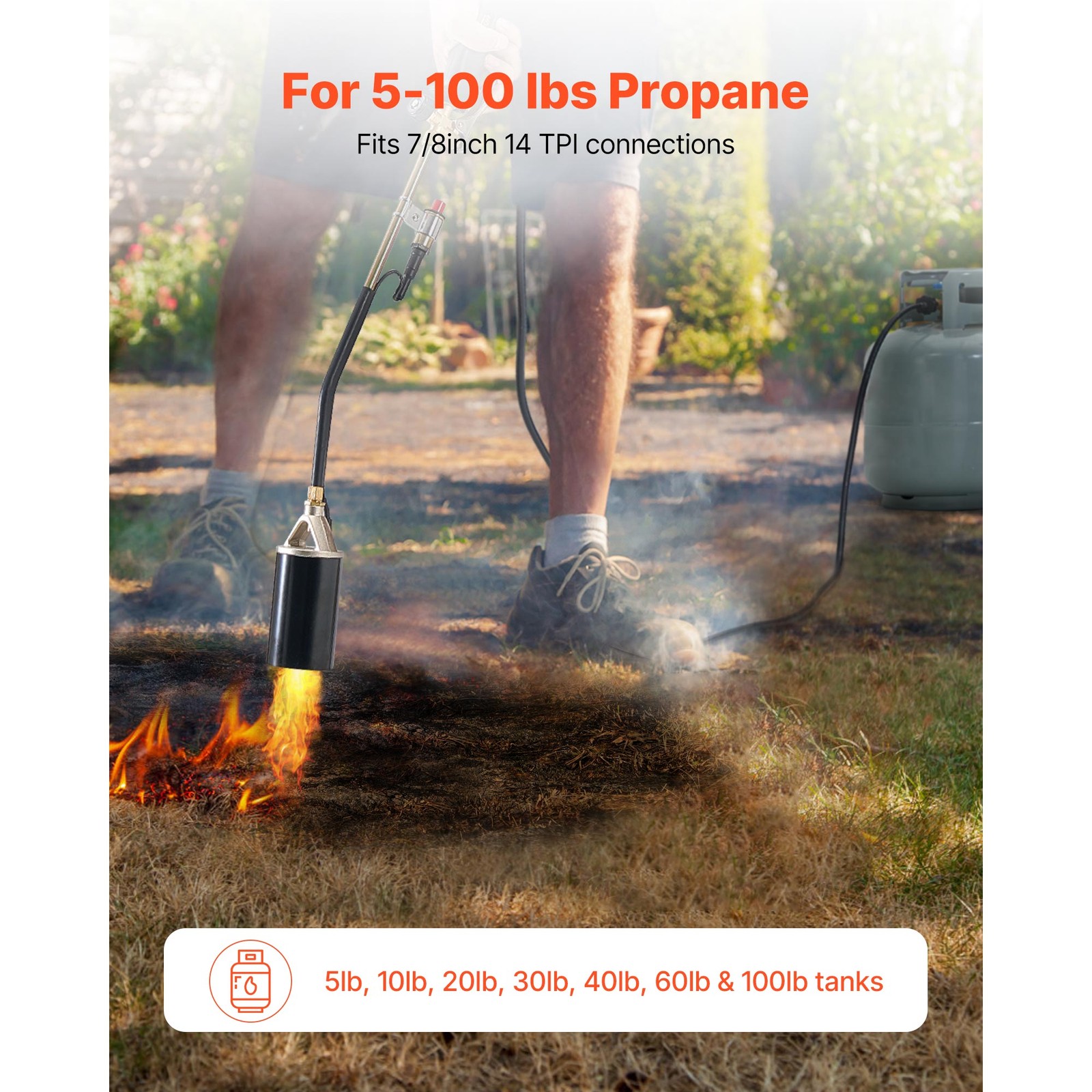 Uimoso Propane Torch for Weed Control, Ice Melting, and Snow Removal
