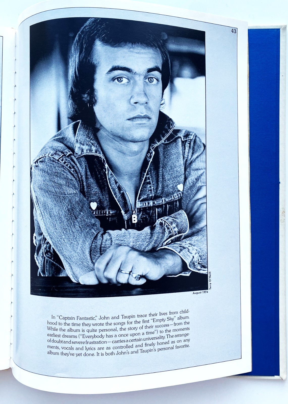 Elton John, Bernie Taupin, Signed, Five Years of Fun, 1975, +Troubadour Ticket