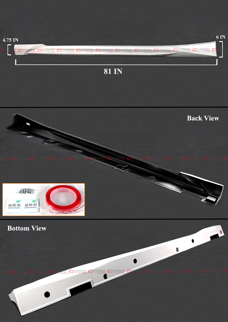 For 2018-2022 Honda Accord ACR Platinum White Pearl Add On Side Skirt Extensions