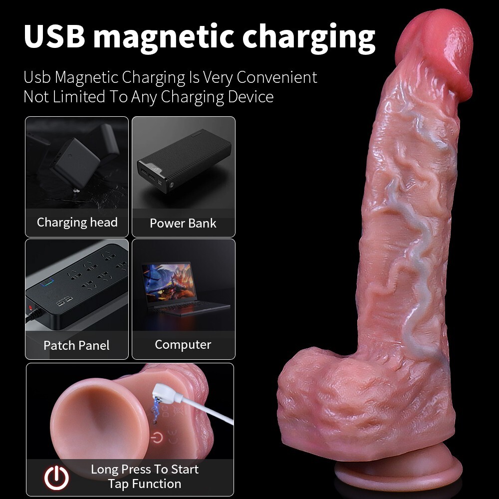 Telescopic Realistic Thrusting Dildo-Vibrator Sex-Toy for-Women-Remote Control