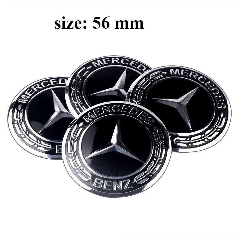 4pcs 56 mm/60mm/65 mm Car Wheel Center Hub Cap Badge Sticker For Mercedes-Benz