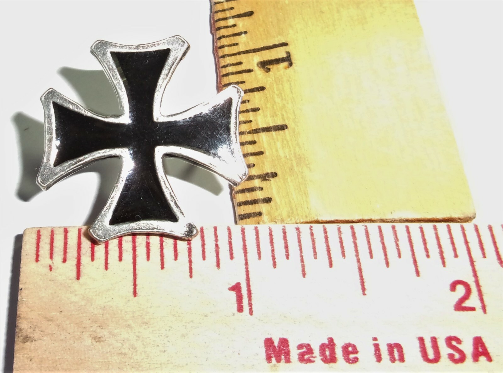 Maltese Cross pin vintage collectible old biker vest pinback military memorabila
