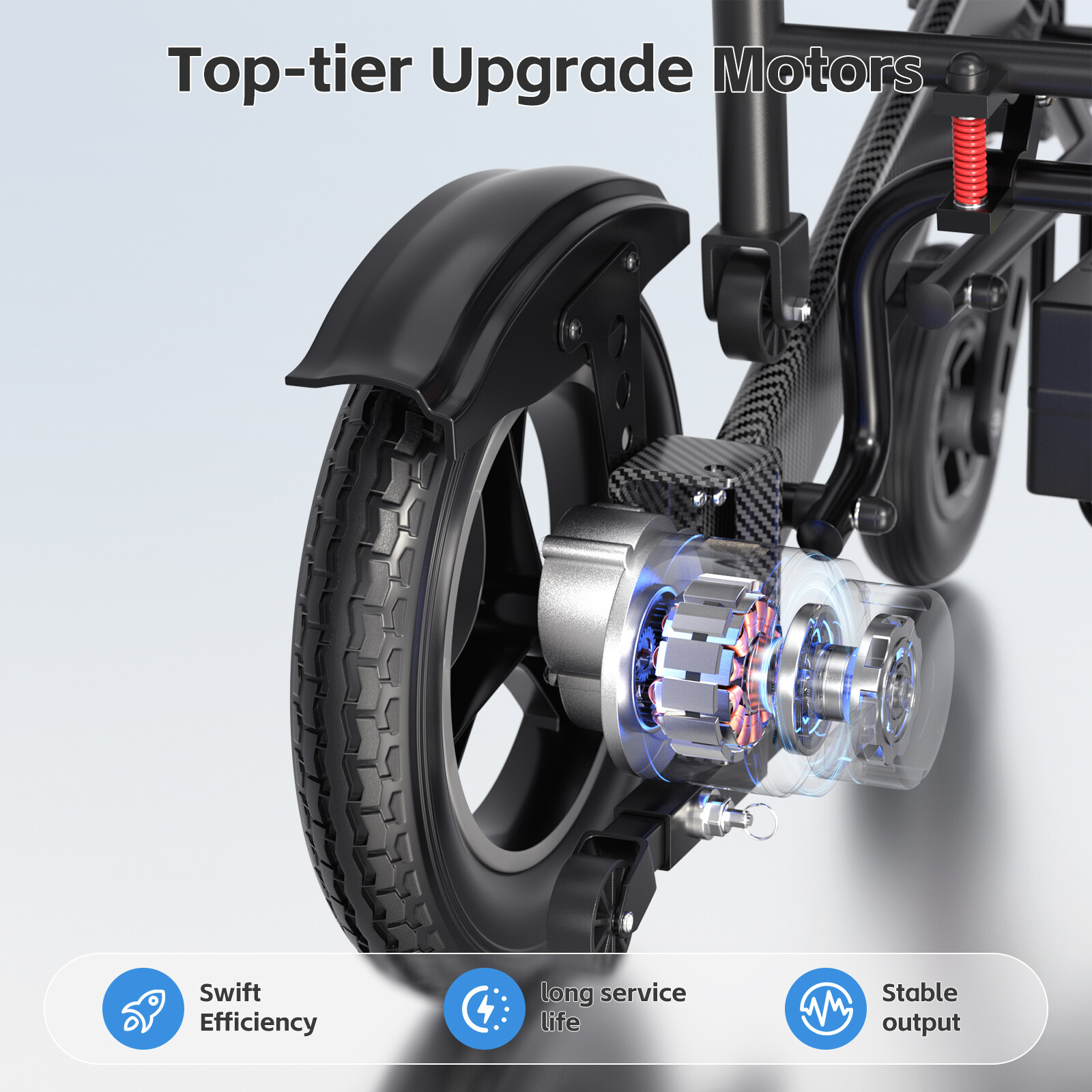 Electric Wheelchair Intelligent Foldable Motorized Powerchair All Terrain New