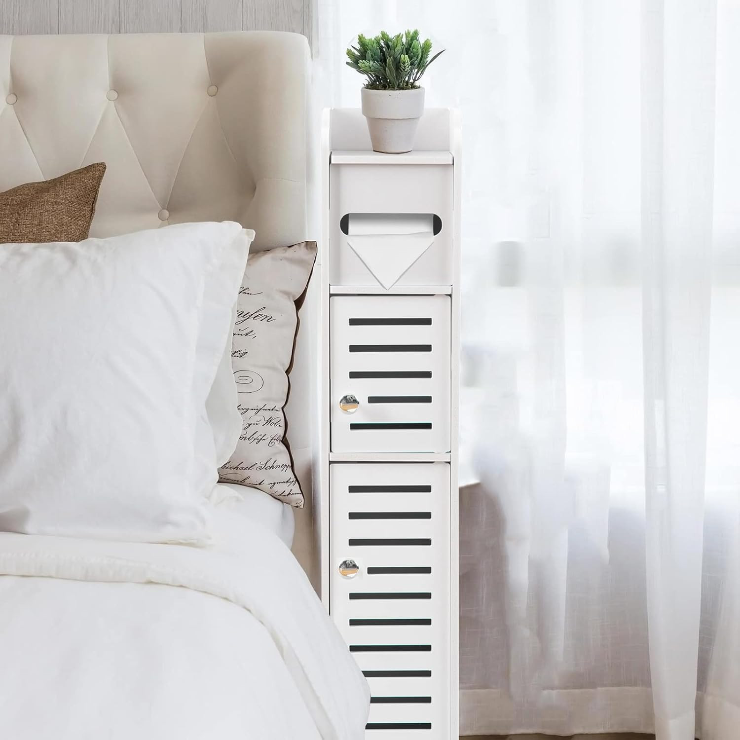 Storage Cabinet for Small Spaces, over the Toilet Cabinet for Skinny Bathroom St