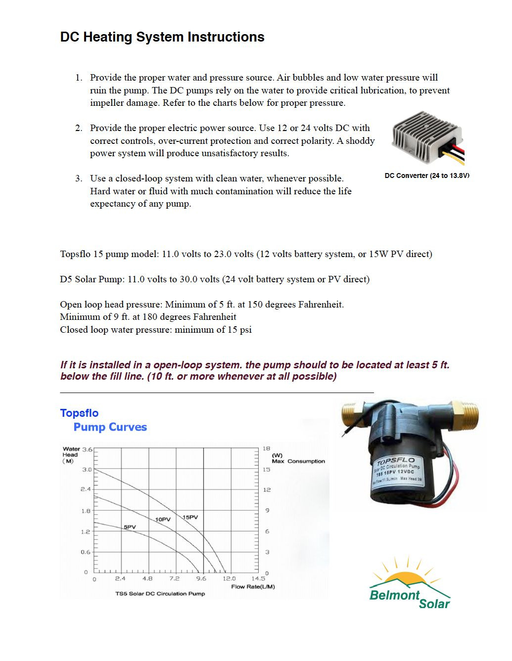 Topsflo 24V DC Circulator Pump Beer Brewing Hot Water TD5-A24-2505-P/US