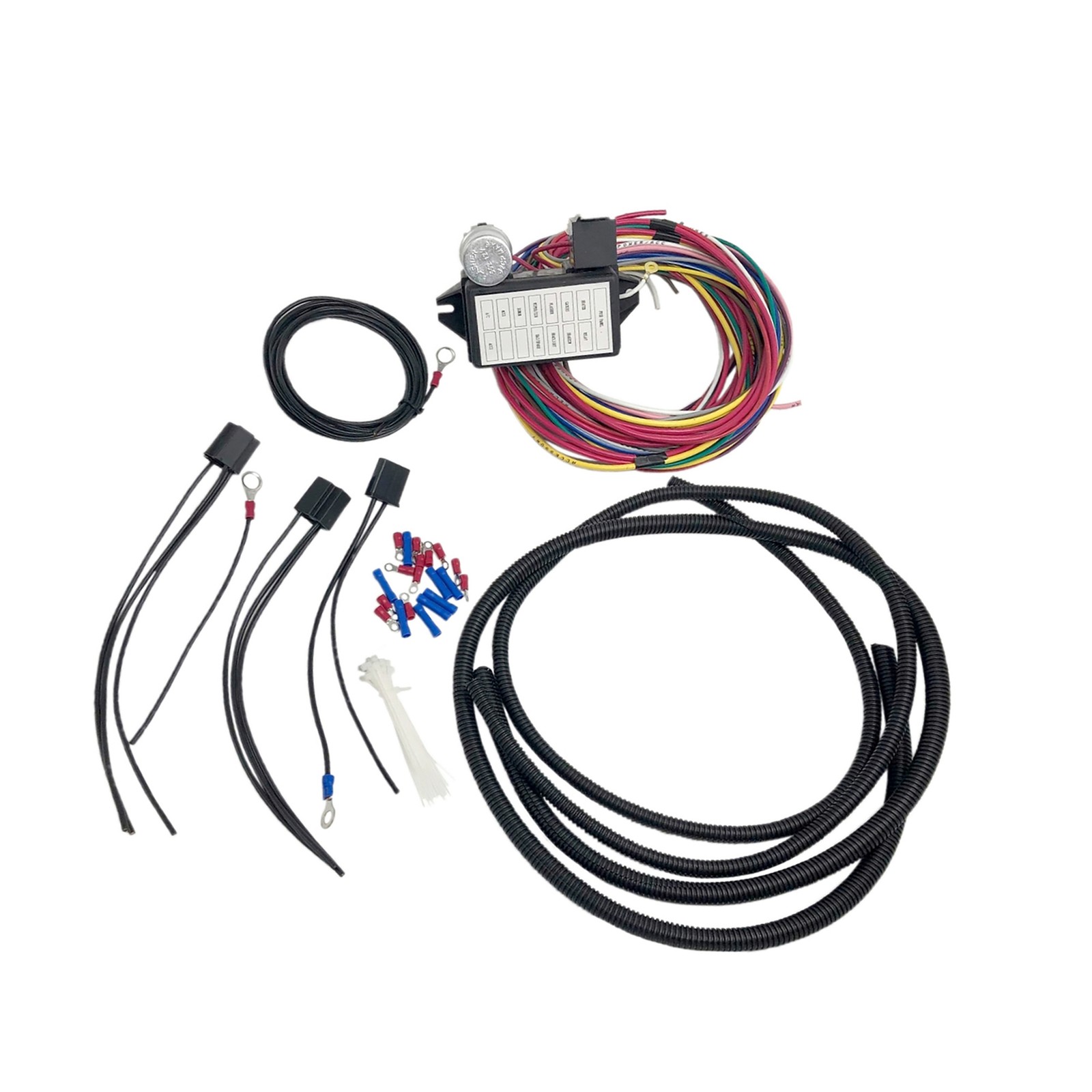 12 Circuit Universal Wiring Harness Muscle Car Hot Rod Street Rod XL Wires