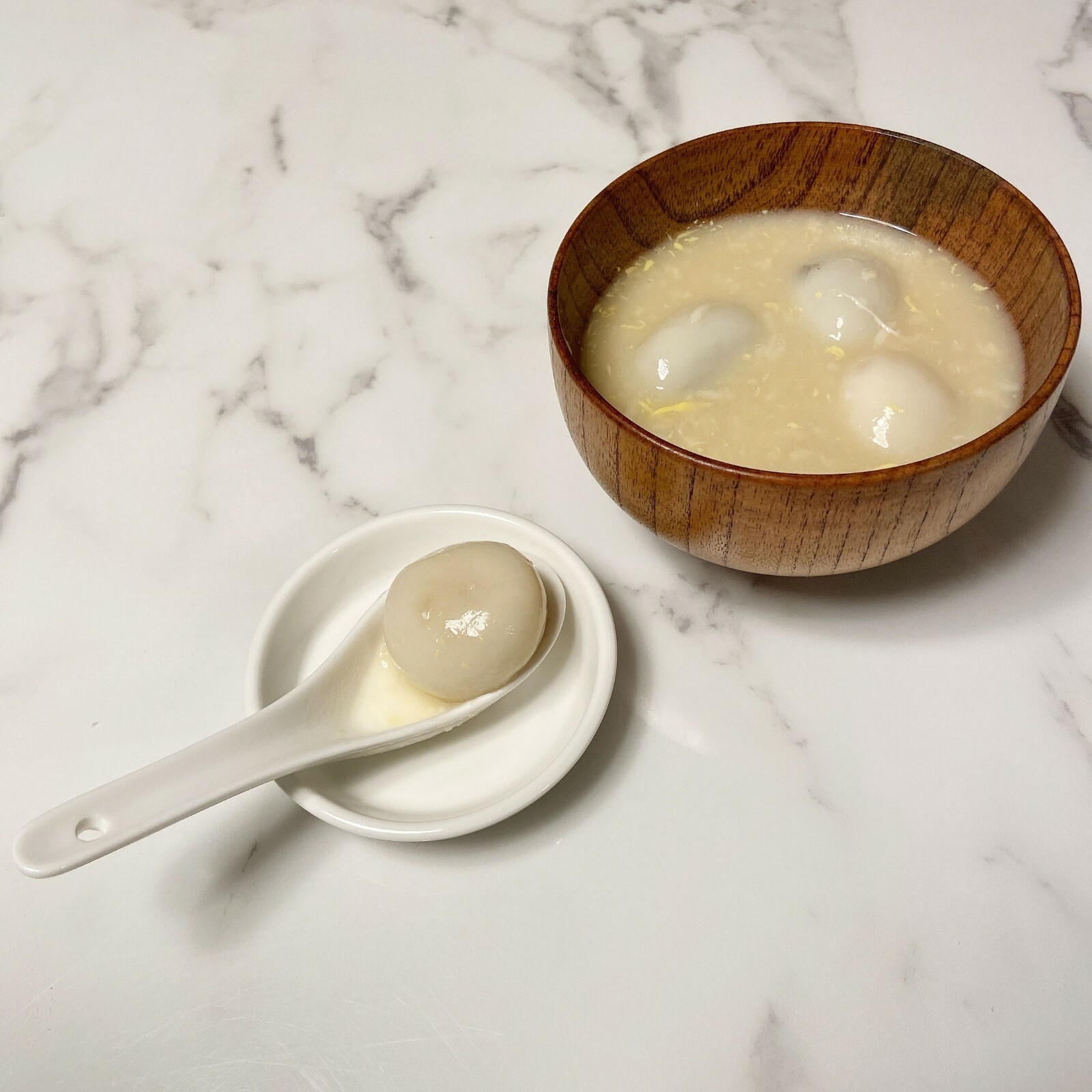 2x Wooden Rice Miso Soup Bowls S-1653x2