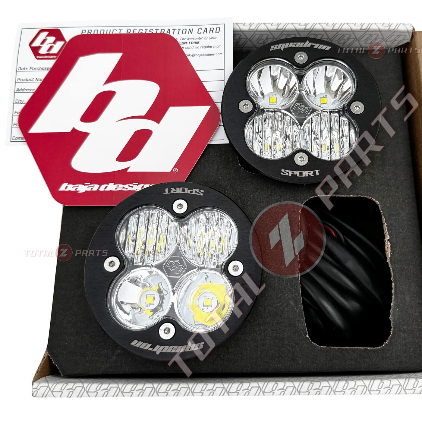 Baja Designs® Squadron-R Sport Driving/Combo Lights, Wiring, Amber Rock Guards