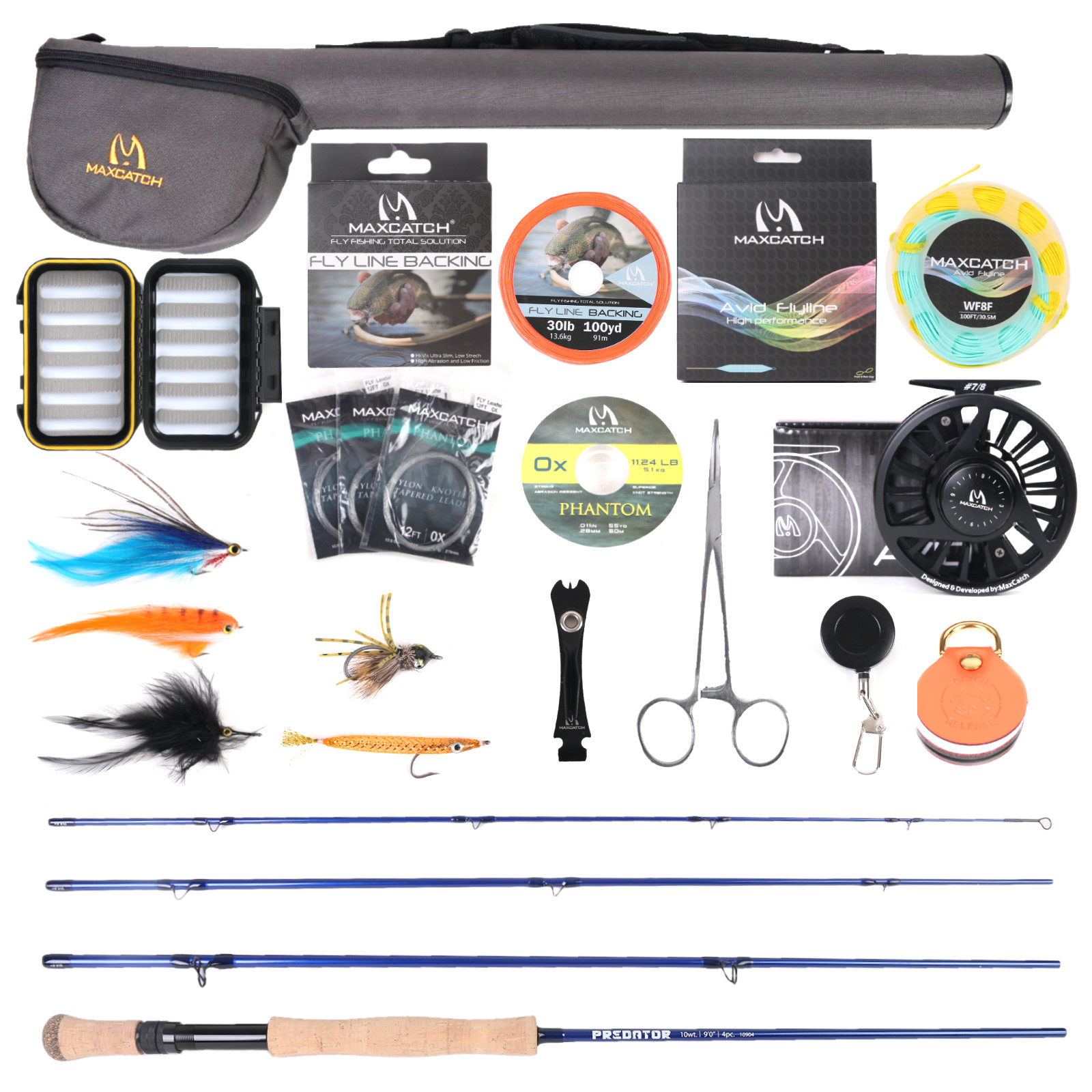 Maxcatch Saltwater Fly Fishing Rod and Reel Combo 9FT 8-10WT Complete Outfit