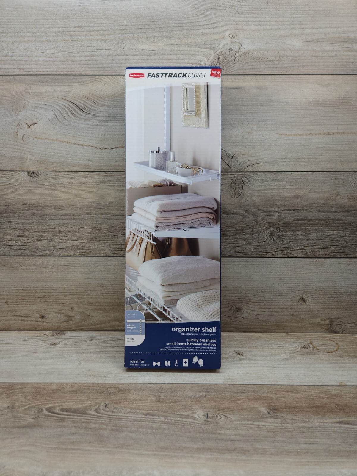 Rubbermaid FastTrack Closet Organizer Shelf 23.9 x 4.5 x 1.2