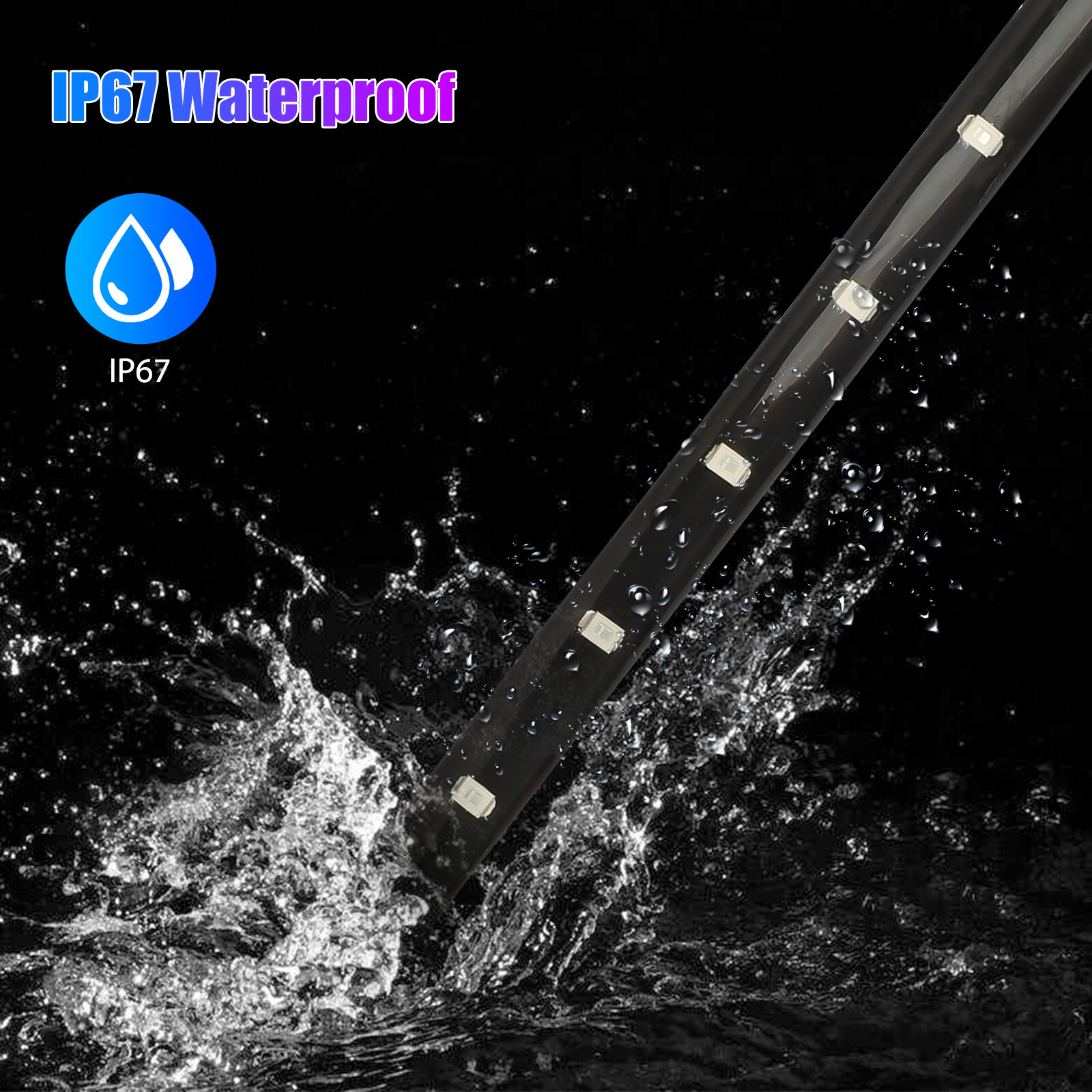 12" Red Green Submersible Navigation Light Marine Boat Bow LED Strip Waterproof