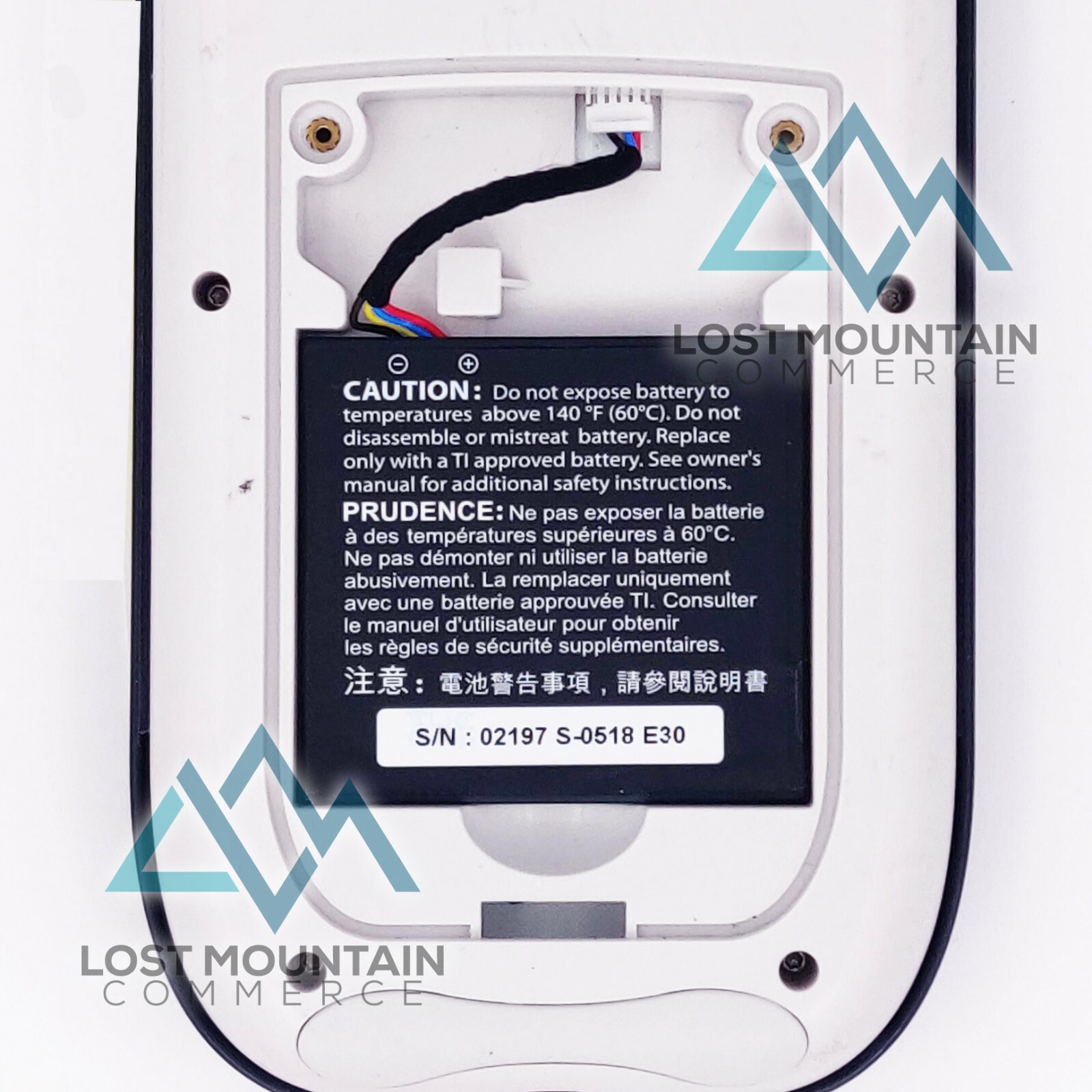 New Genuine Texas Instruments Rechargeable Battery with Wire CX CAS Ti-84+ CSE