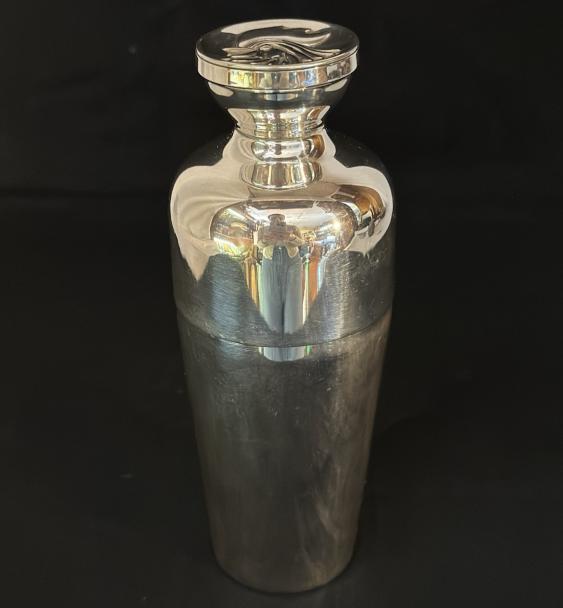 NAPIER SILVER PLATE ROOSTER SINGLE COCKTAIL SHAKER