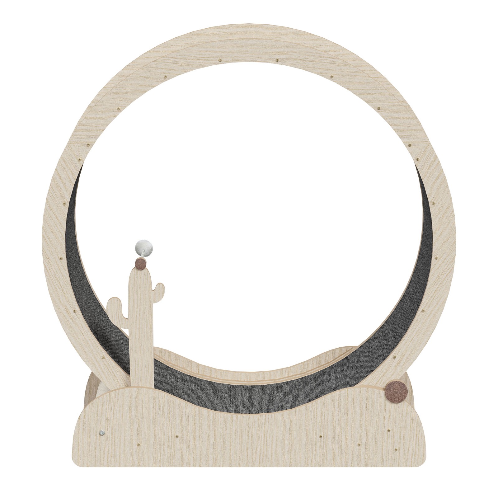 Large Cat Exercise Wheel 43" Solid Wood Cat Treadmill with Lock for Indoor Cats