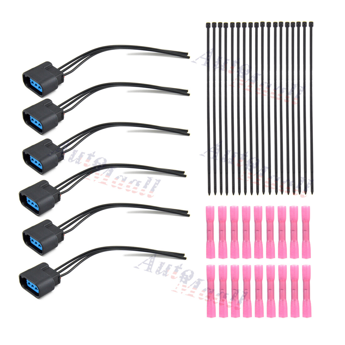 6pcs Ignition Coil Pack Connector Plug For Honda Accord Odyssey Pilot Ridgeline