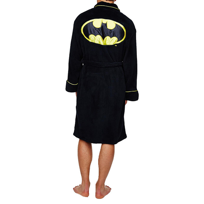Cosplay The Batman Superman Pajamas Bathrobe Superhero Adult Warm Xmas Nightgown