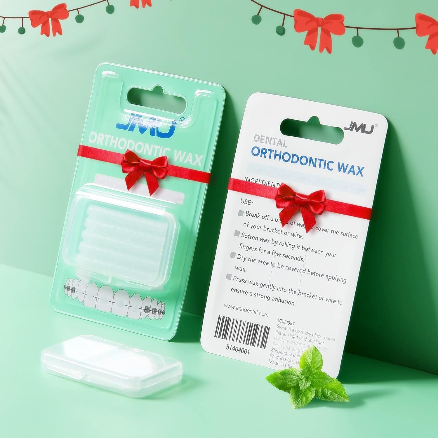 500 Blocks (10 Pack) JMU Dental Orthodontic Wax Precut Braces Wax Mint Flavored