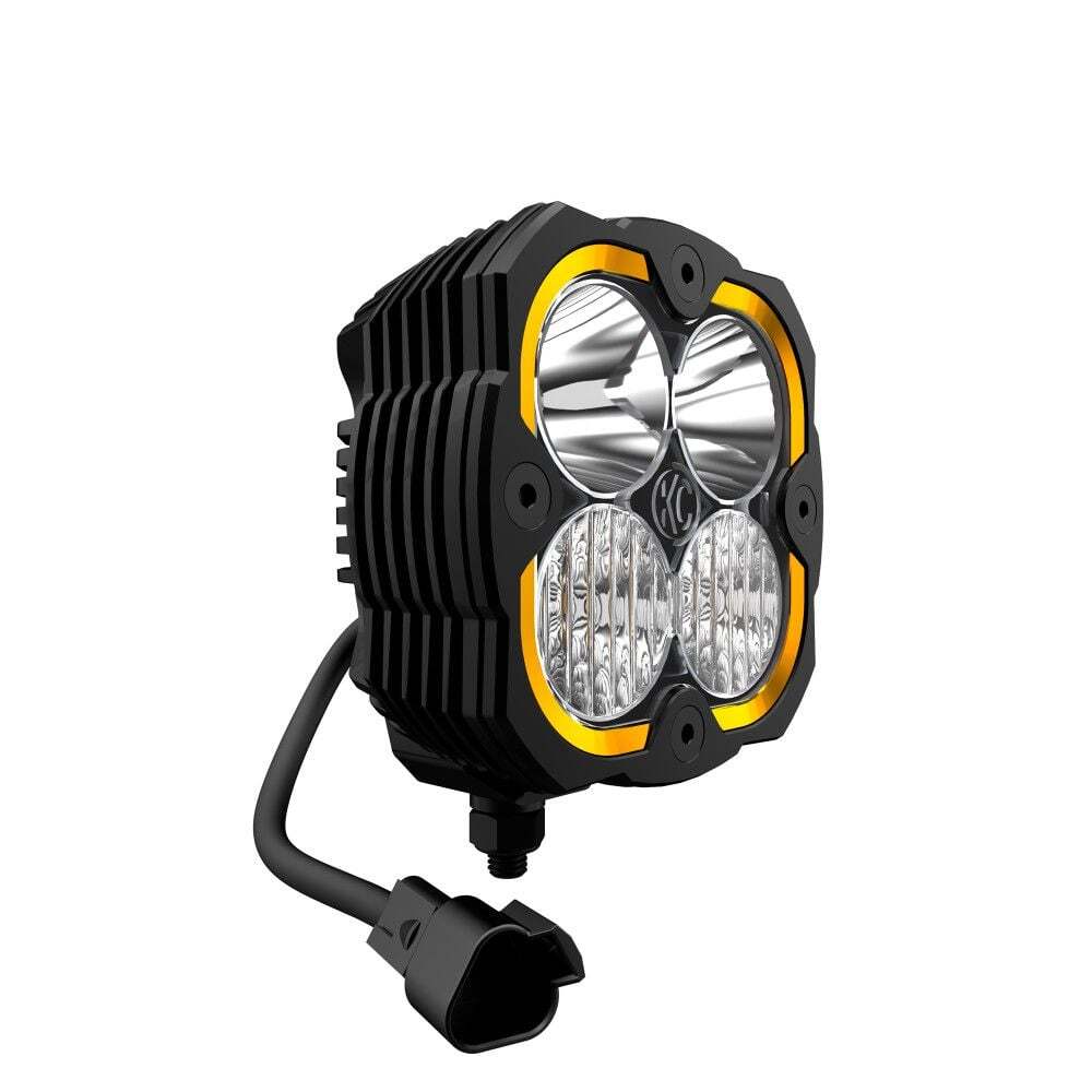 KC HiLiTES™ Flex Era® 4 LED Combo Lights Pair, Wiring, Spot Lenses, Amber Covers