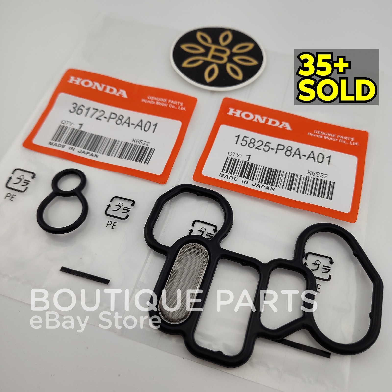 OEM Genuine for Honda Oil Filter Housing Adapter Gasket Valve Seal 15825-P8A-A01