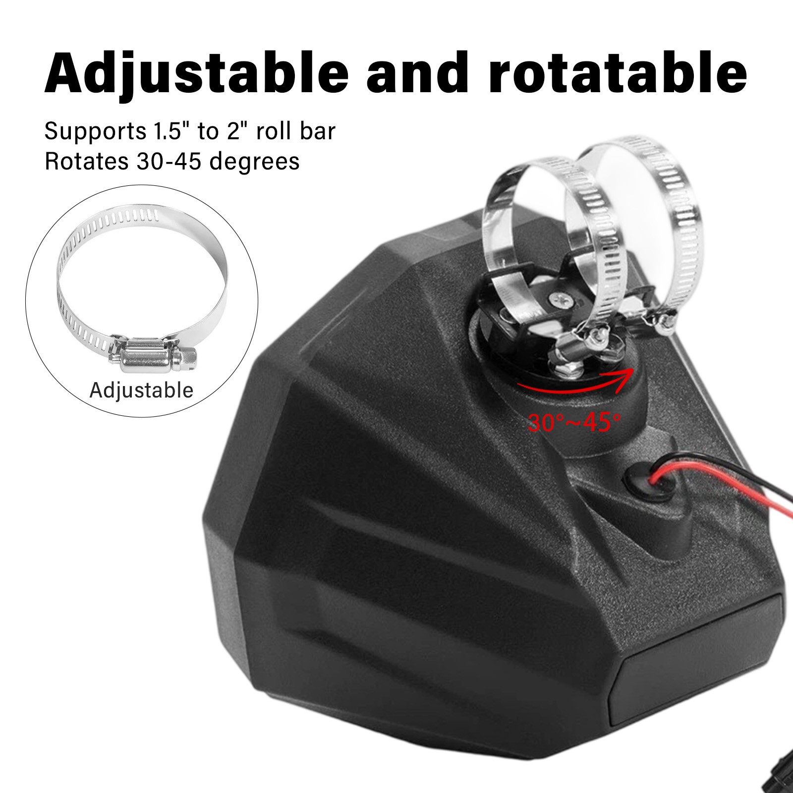 6.5" Speaker Pods Cage Enclosures 1.5-2" for Marine Boat Tower UTV Polaris RZR