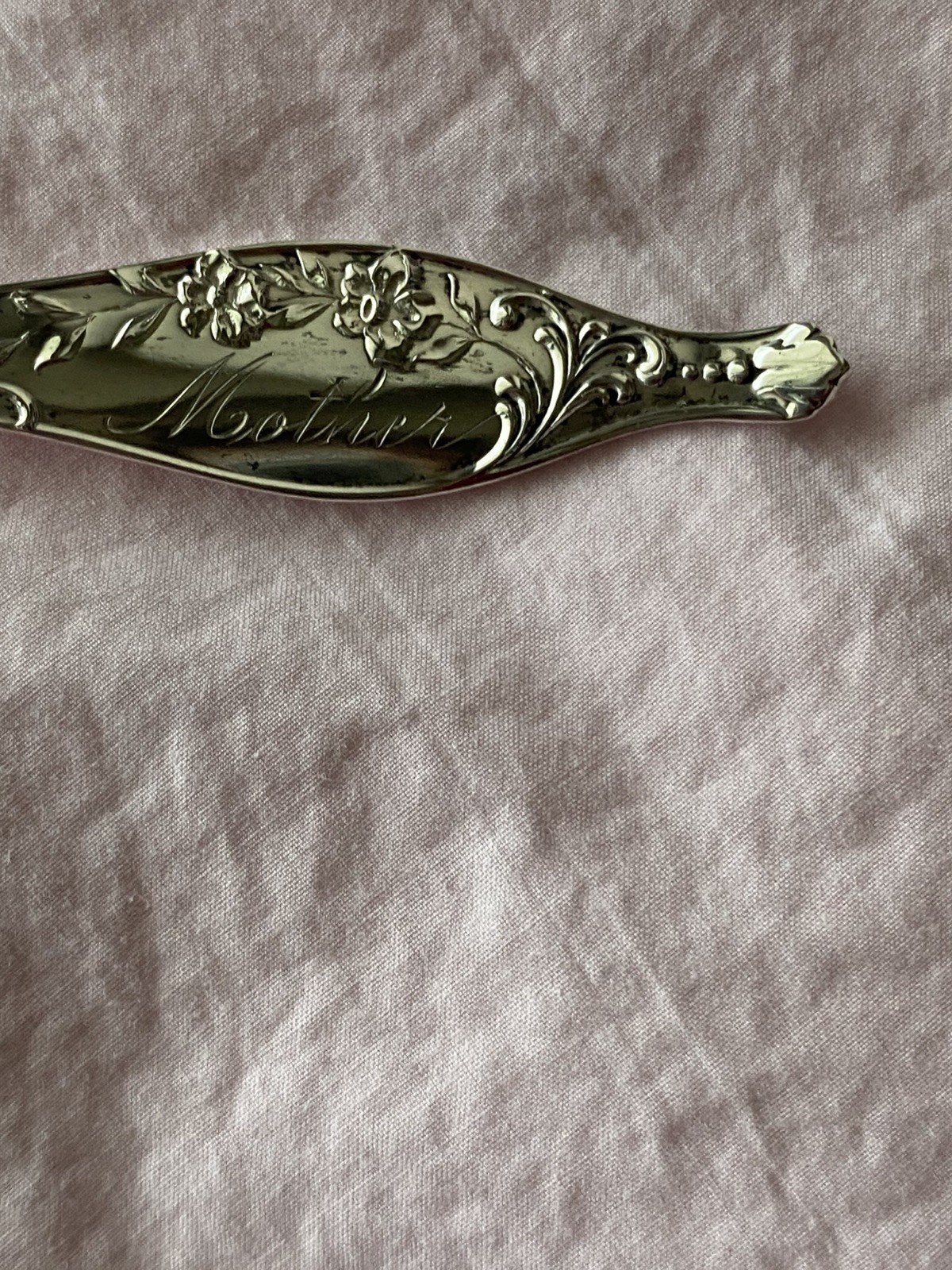 Antique Gorham Oxford Sterling Silver Teaspoon Engraved “Mother” c1950s