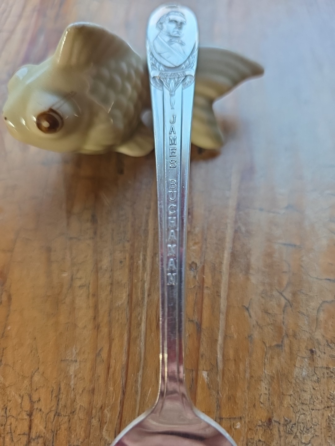 Vintage James Buchanan 1860 The Pony Express Silverplate Spoon Wm Rogers 6.5"