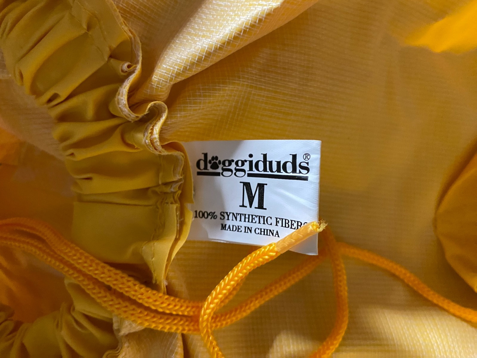 DoggiDuds Dog Rain Slicker Pancho - Size Medium - Dog Vinyl Rain Coat