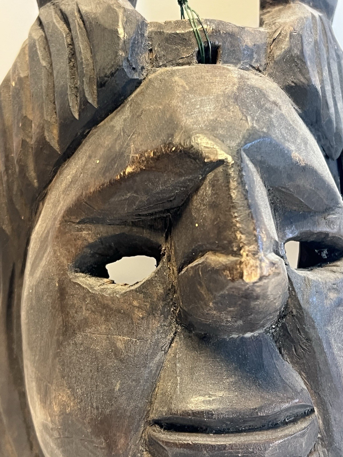 Antique Native American indian Hand Carved Totem Style Wooden Wall Hanging Mask