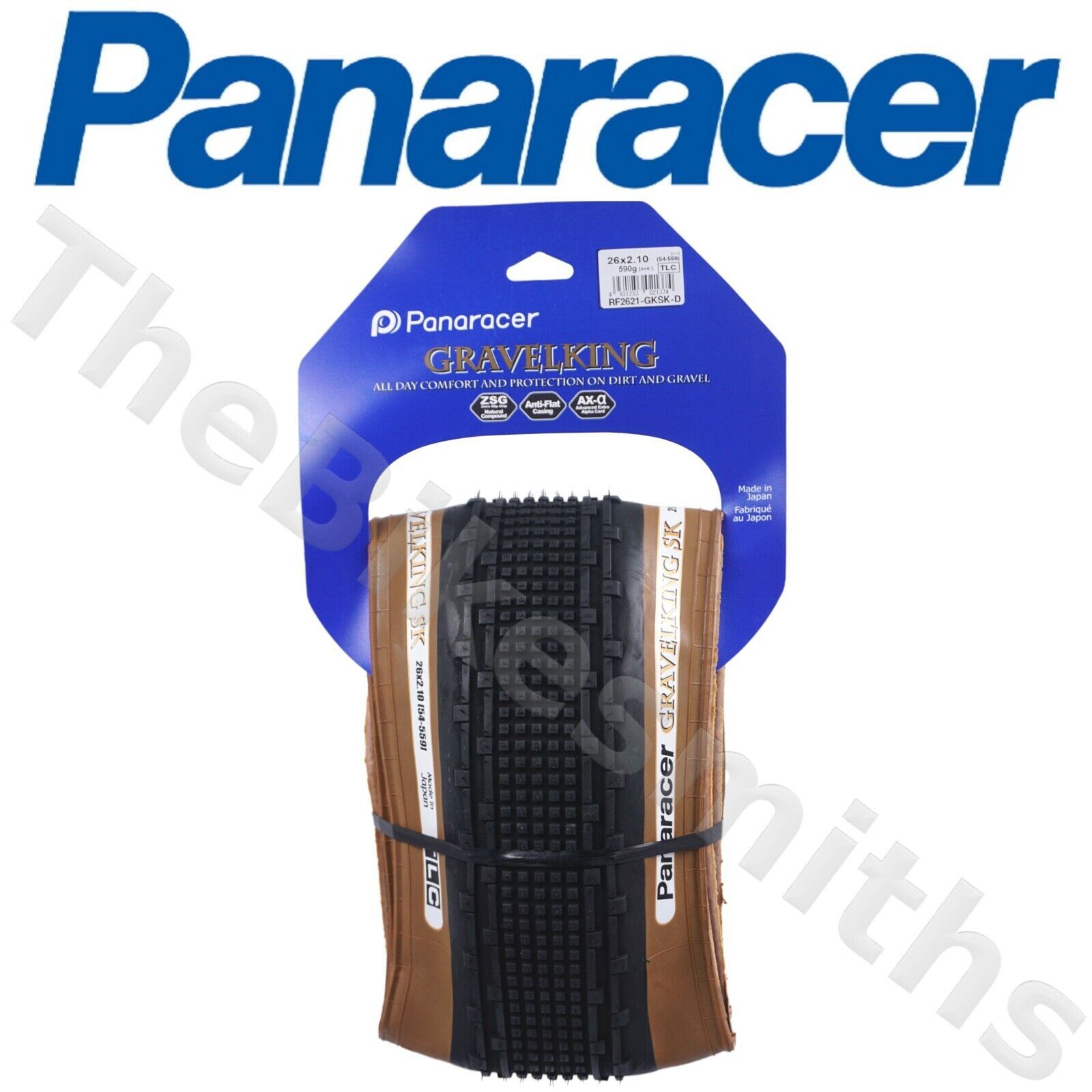Panaracer GravelKing SK 26" x 2.1 Tubeless Ready Foldng MT Bike Gravel King Tire