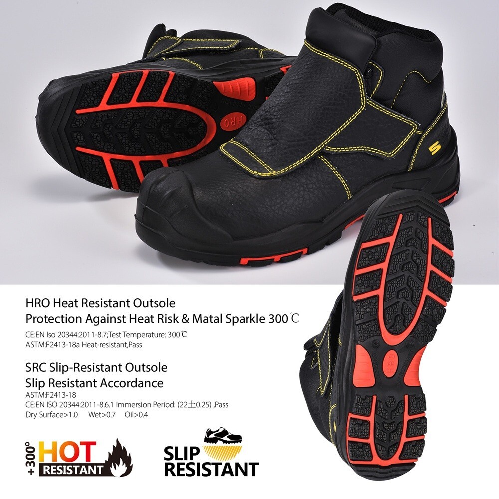 Welding Boots for Men-Toe Safety Fire Resistant 300C Anti-nail and Electric Safe