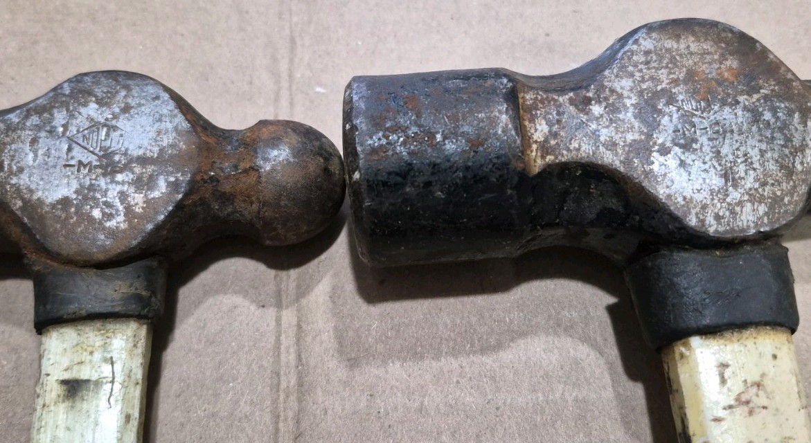 Nupla Ball Peen Hammer Set 4, 8, 12, 16, 32oz Fiberglass Handles Ex. Condition