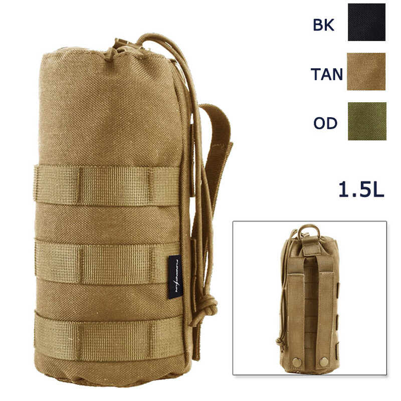 Tactical Molle Water Bottle Bag Military Outdoor Hiking Belt Holder Kettle Pouch