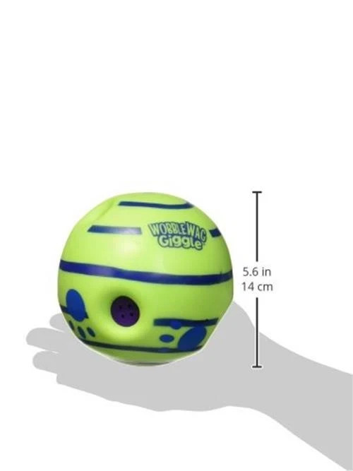 Wobble Wag Giggle Ball, Interactive Dog Toy, Fun Giggle Sounds When Rolled