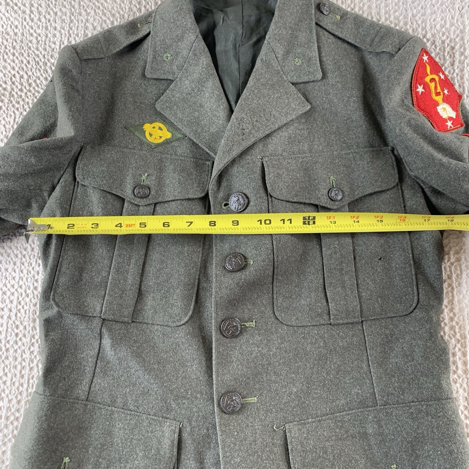 WWII US Marine Corps USMC Dress Jacket Corporal Eisenhower Ike 2nd Division 1944