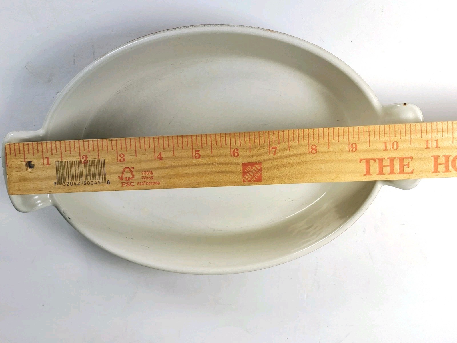 Vintage COUSANCES/Le Creuset #24 Brown Oval Au Gratin Pan Enamelled Cast Iron