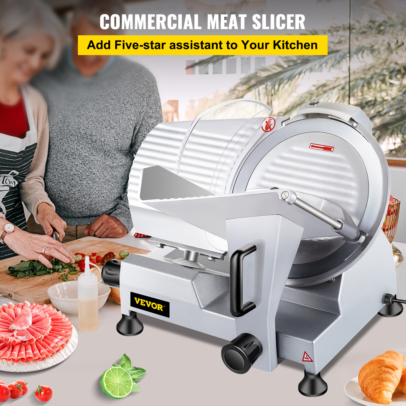 VEVOR Commercial 12" Blade Meat Slicer Deli Food cutter Electric slicer 440RPM