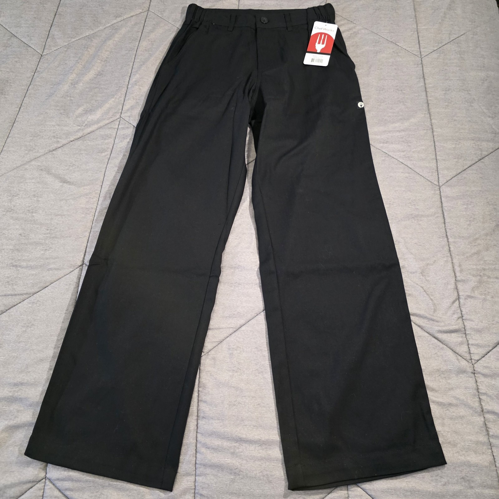 Chef Works Professional Series Chef Pants Mens Small Black Stretch PSER-BLK-S