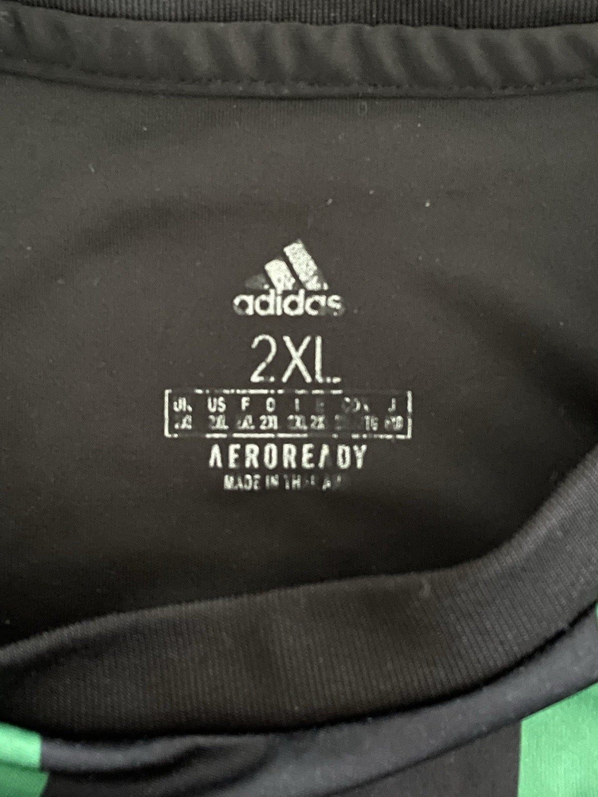 Austin FC Soccer Jersey Mens 2XL Adidas MLS 2021 Home Kit #19 Black Green