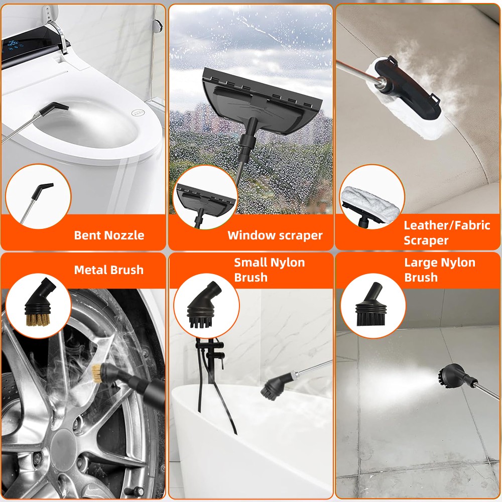 3000W Maquina de limpieza a vapor limpiador Táctil para carro casa hogar Potente