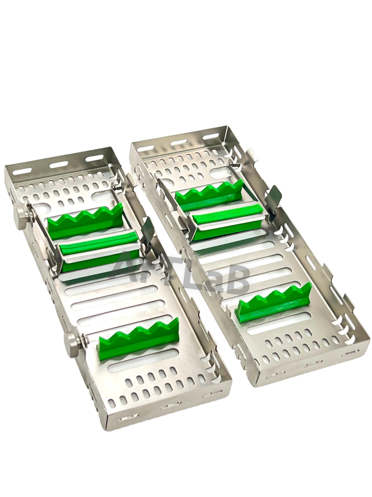 GERMAN Double Decker Dental Surgical Sterilization Autoclave Cassette 8 tools