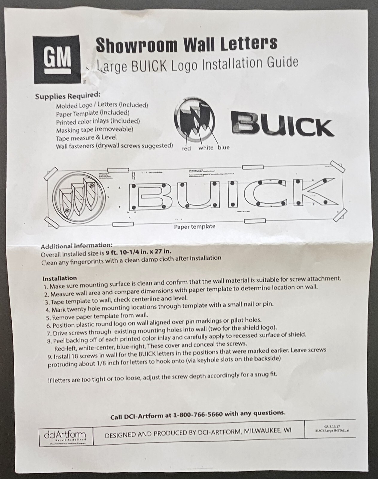 Buick Full Color Tri-Shield Logo Sign Dealership Showroom - 22 Inches - NIB NEW