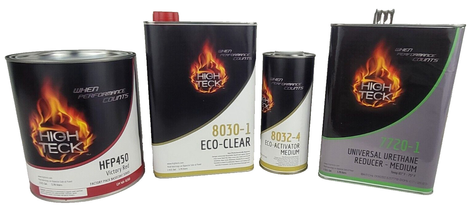 Victory Red Basecoat Paint GM WA9260 High Teck HFP450, 8030 Clearcoat & Reducer