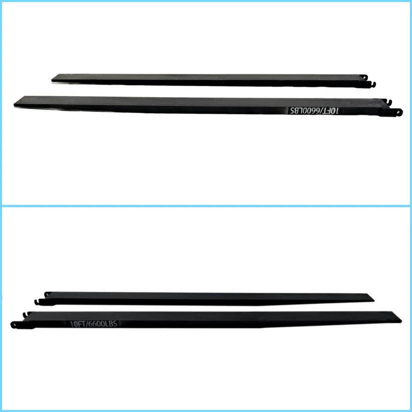 10FT Industrial Forklift Fork Extensions Black | All-Welded Steel | 6,600 lb