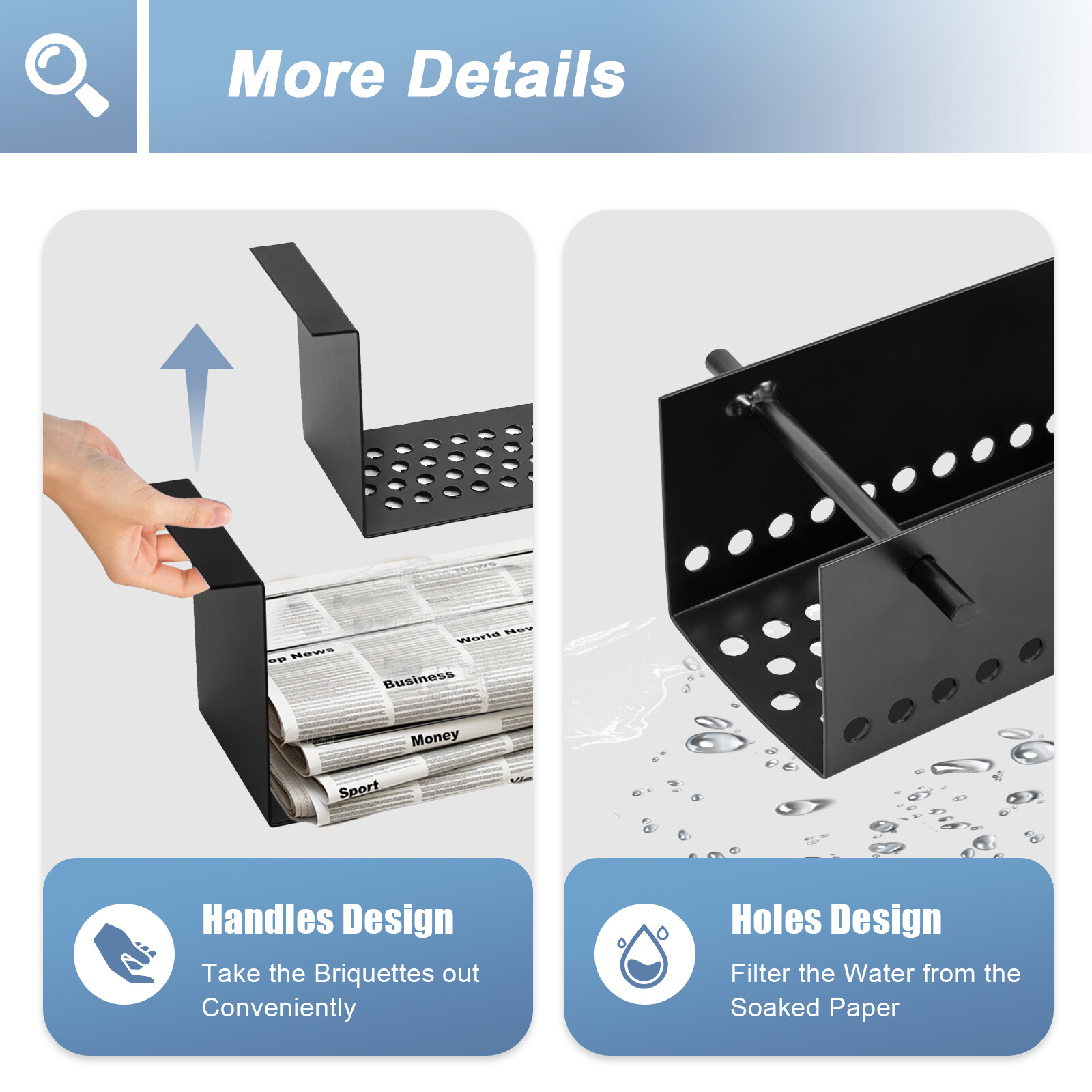 Paper Log Briquette Maker Steel Black and Red Manual Press Machine for Fire Sove