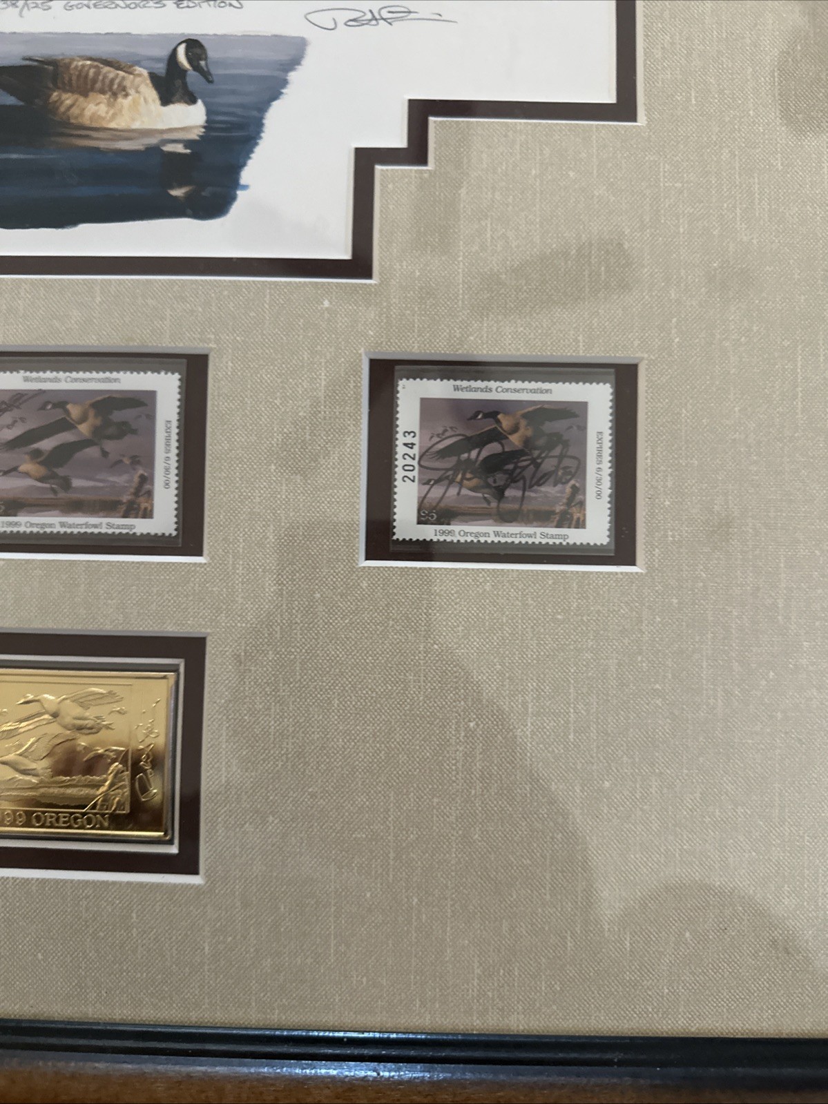 1999 Oregon - State Duck Stamp Print ROBERT STEINER Governors Edition 38/125