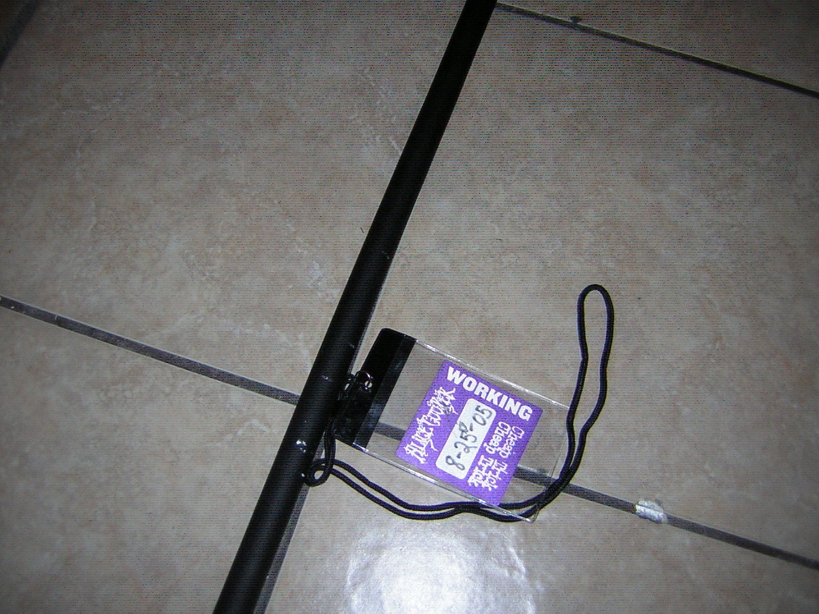 ALICE COOPER STAGE USED CANE W/ BACKSTAGE PASS 8-25-2005