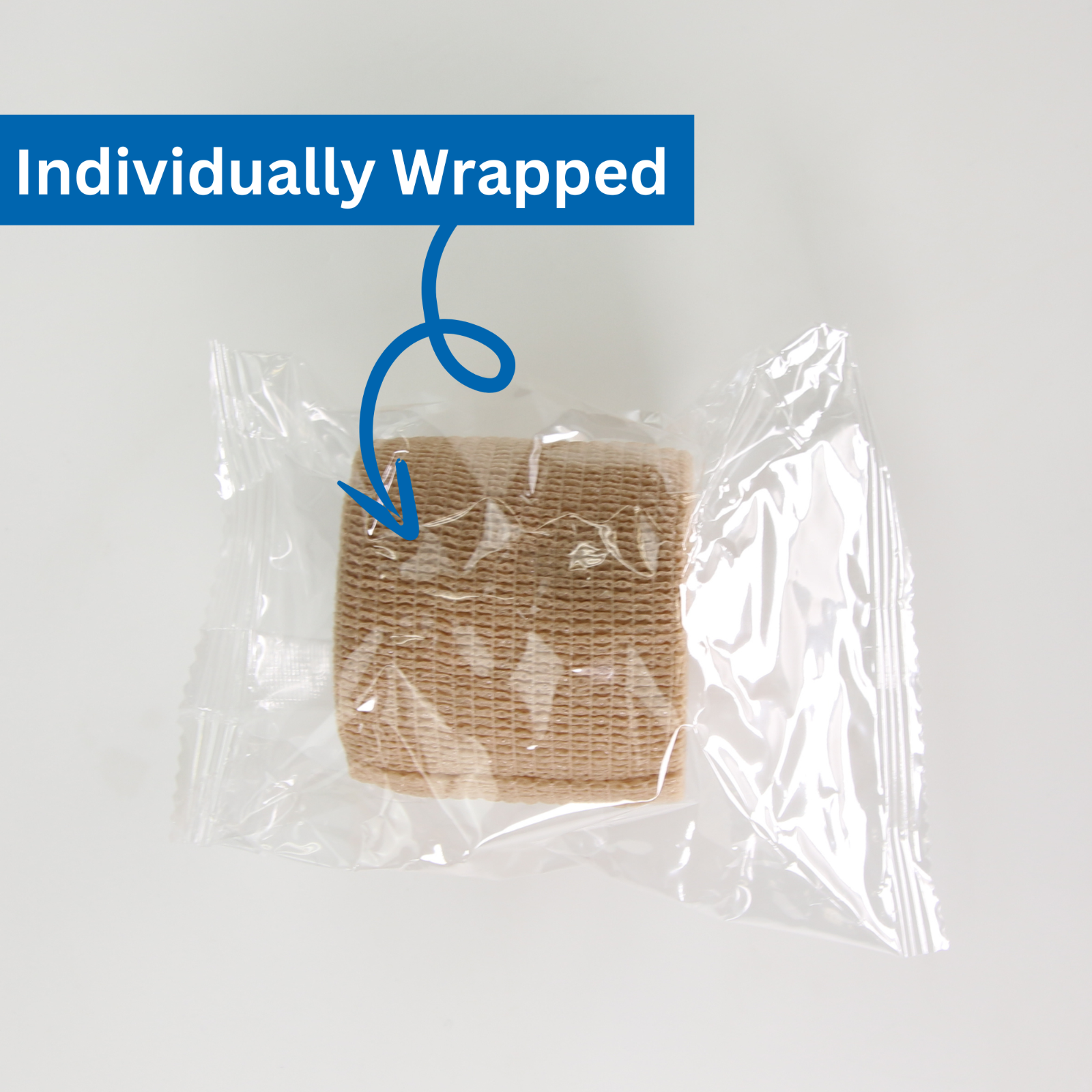 24-Rolls Self Adhesive Bandage Wrap, Vet Tape, Medical Tape (2 In x 5 Yds) Beige