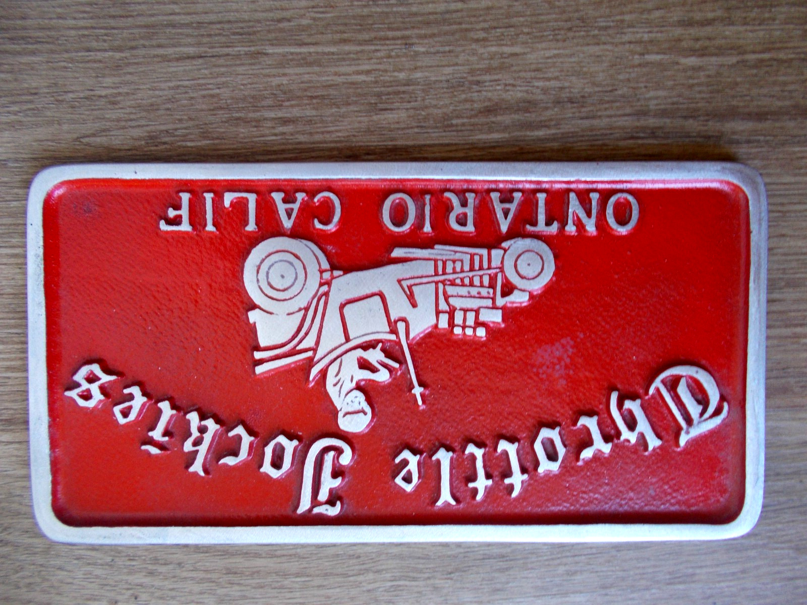 car club plaque Throttle Jockies Ont., Calif. eBay Motors dragster SCTA Hot Rod