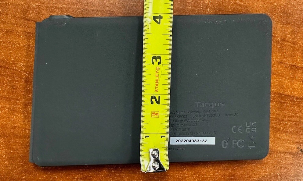 Targus Wireless Folding Keyboard Bluetooth Antimicrobial Protection AKF003US